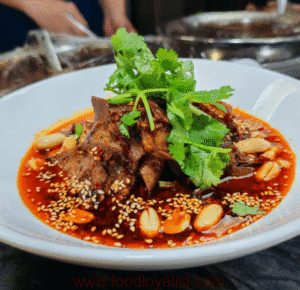 Very delicious appetizer Fuqi Feipian (Sliced Beef and Ox Tongue in Chilli Sauce)