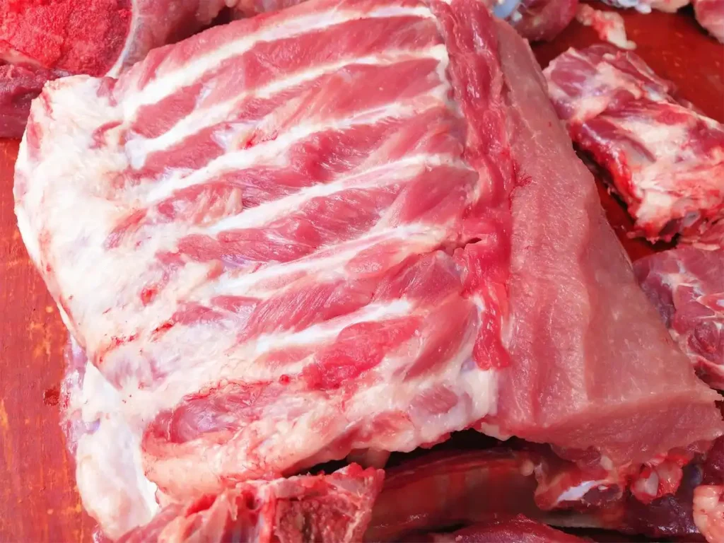 Rear row pork ribs