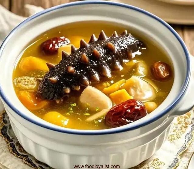 Sea cucumber stewed chicken