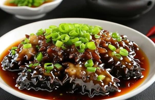 Braised Sea Cucumber with Scallions