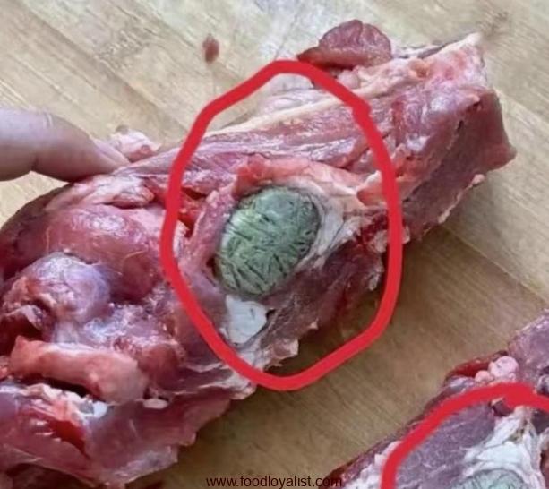 The pork ribs are broken