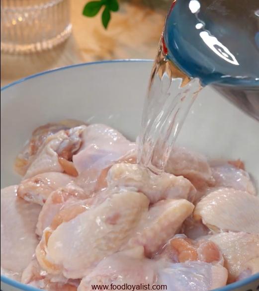 Wash the chicken wings