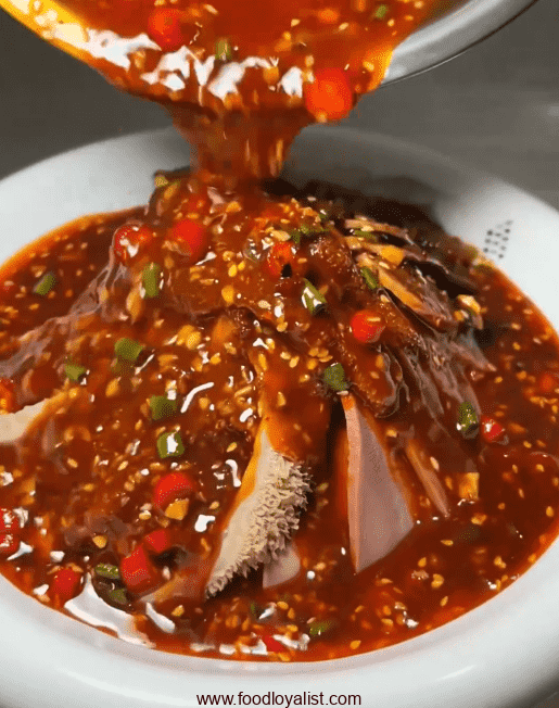 Drizzle into the ingredients