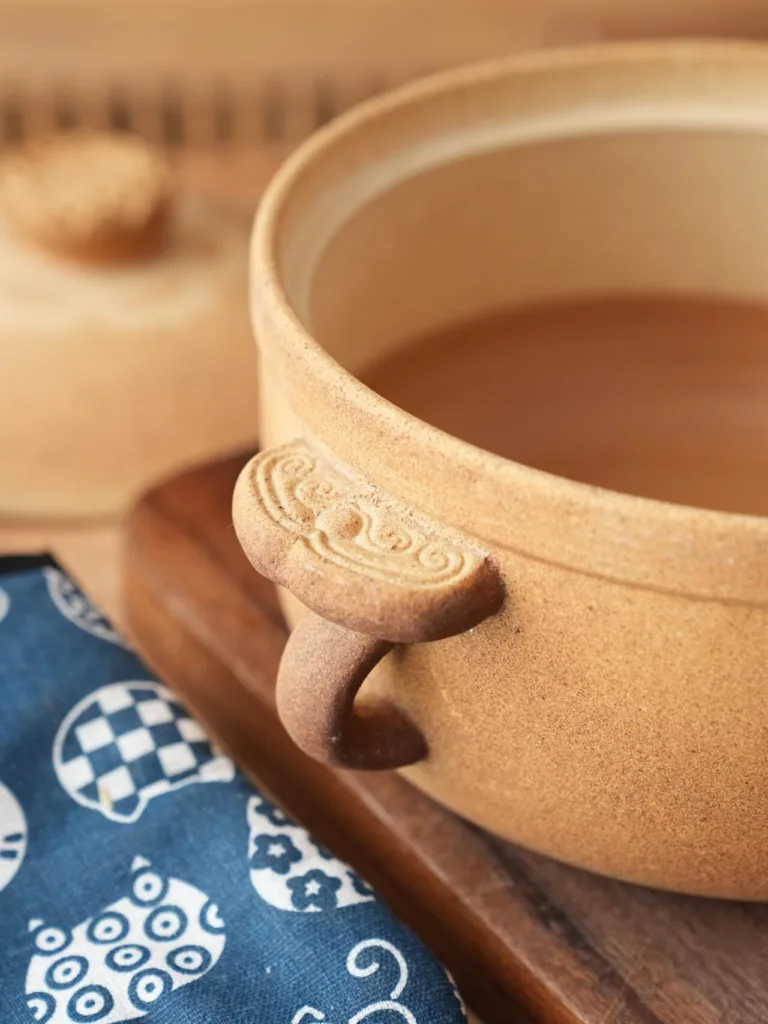 Close up image of clay pot